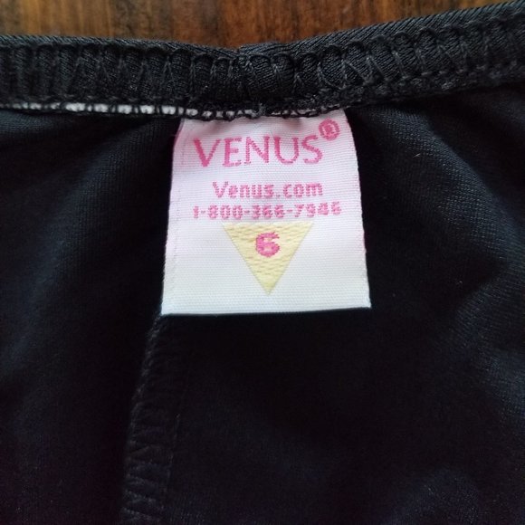 VENUS Tie Back One Piece Black/Geometric Bathing Suit - Picture 4 of 7